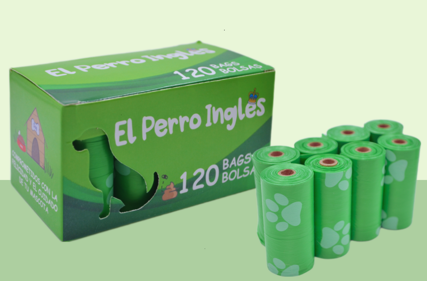 BOLSAS PARA HECES DE PERROS, EXTRA RESISTENTES, 120 PZAS