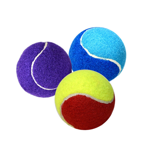 PAQUETE DE 3 PELOTAS DE TENIS CON SONIDO PARA PERRO